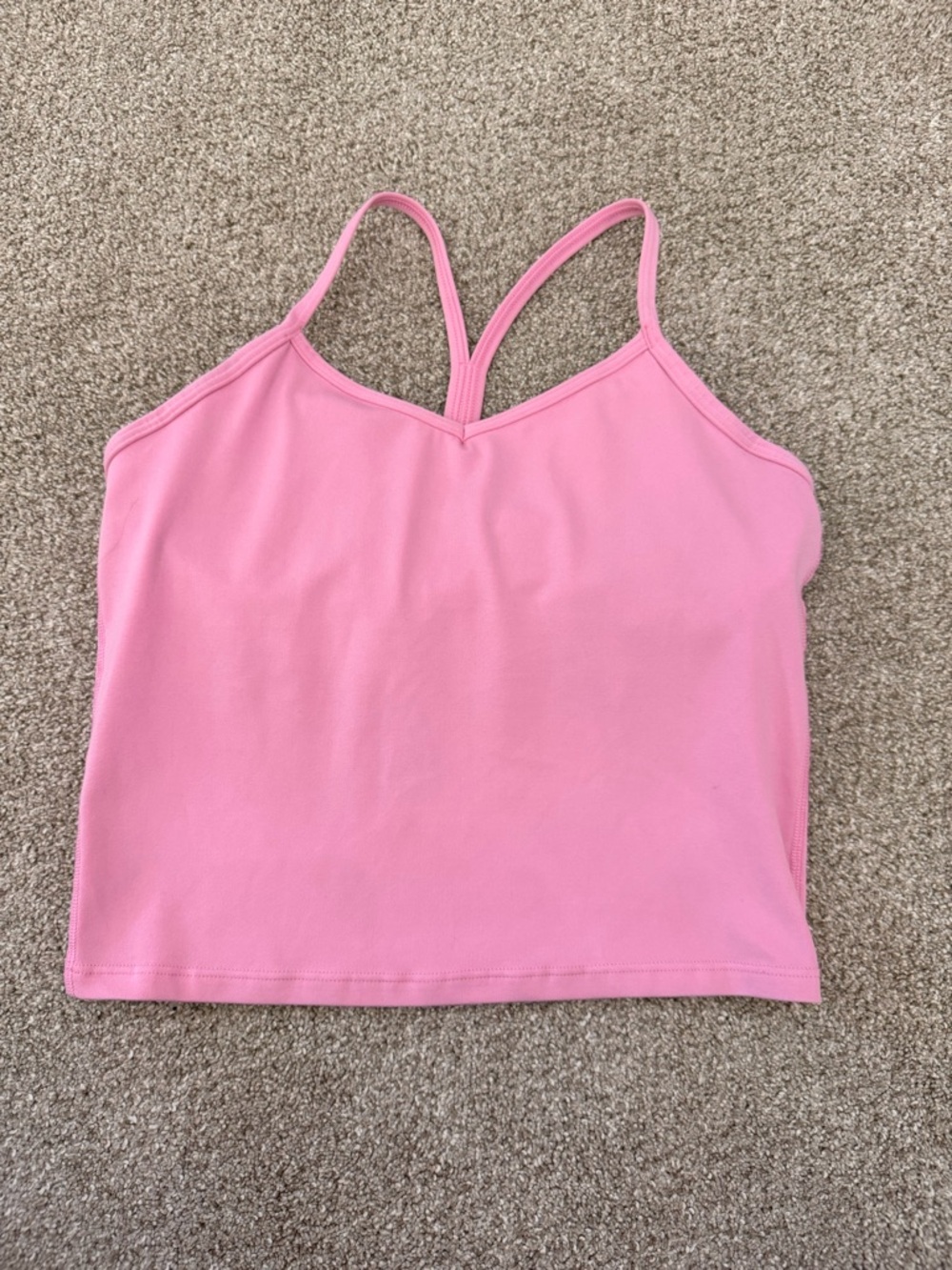 Athleta girl xl built in bra Pink Strappy Tank Top